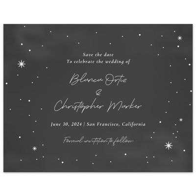 Charcoal, Grey Wedding Digital Save the Date - Splendor Landscape