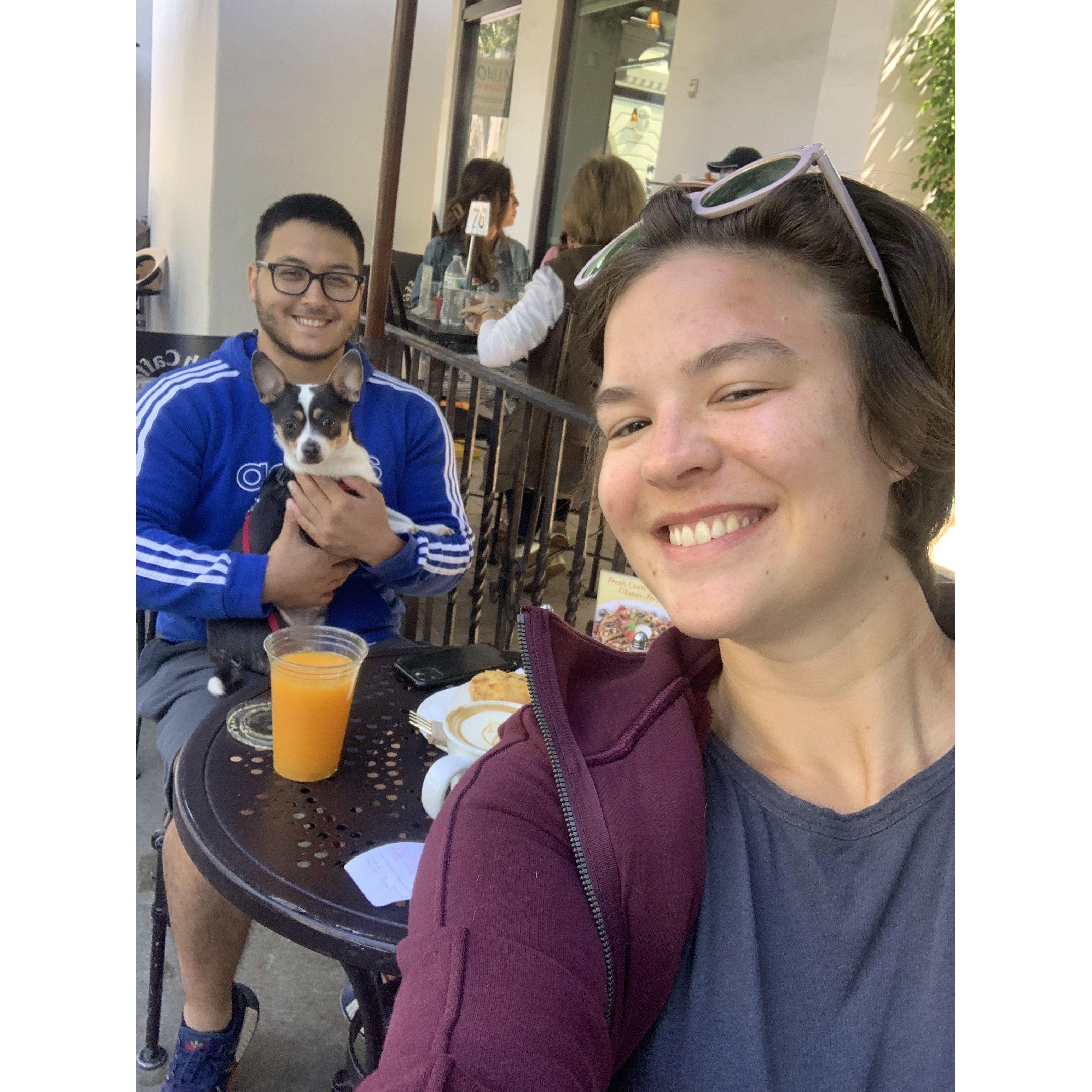 Urth Cafe, Sunday morning brunch, 2022.