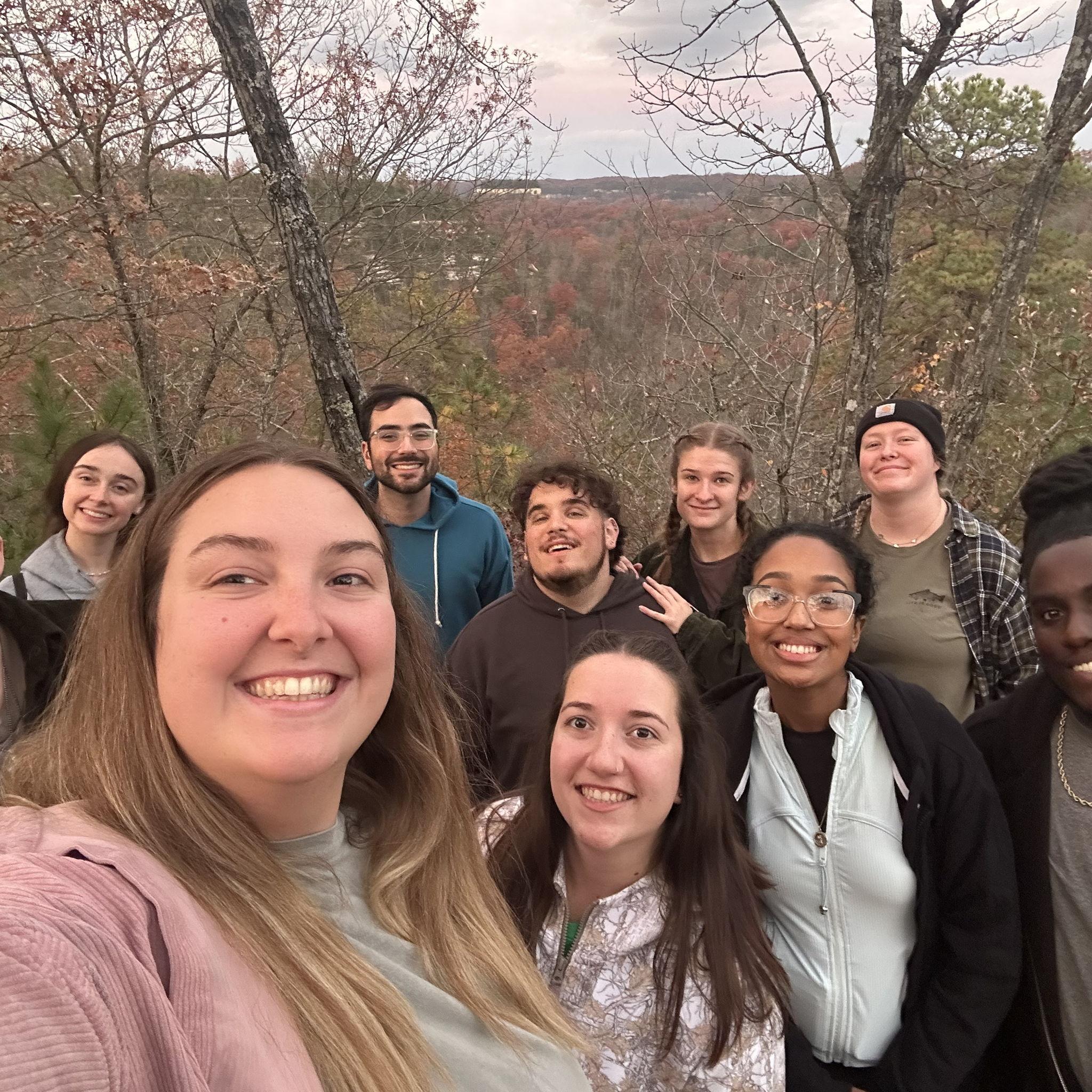 This was from our Red River gorge trip and we took a photo with all our friends!