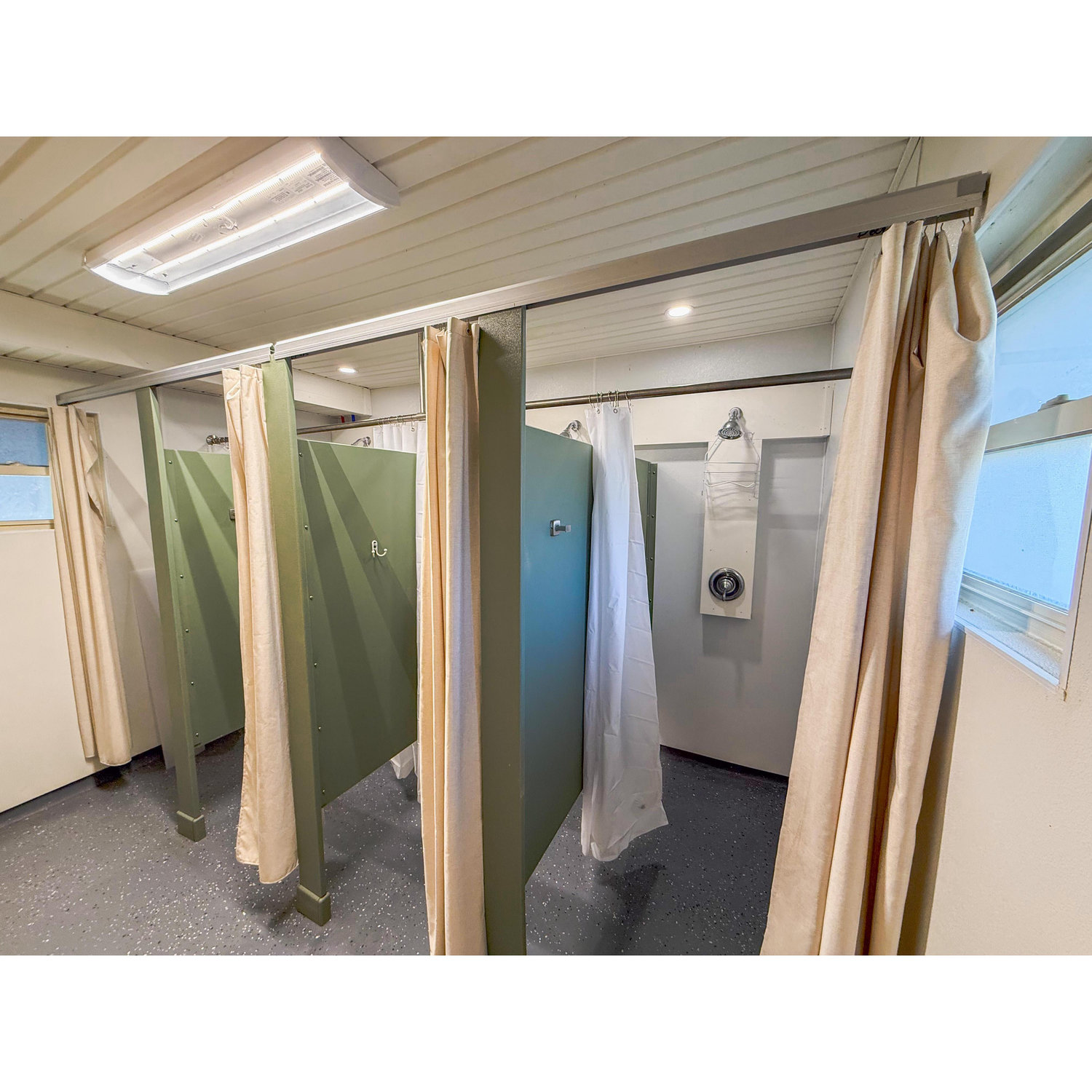 Senior Village Cabin bathhouse. (showers)