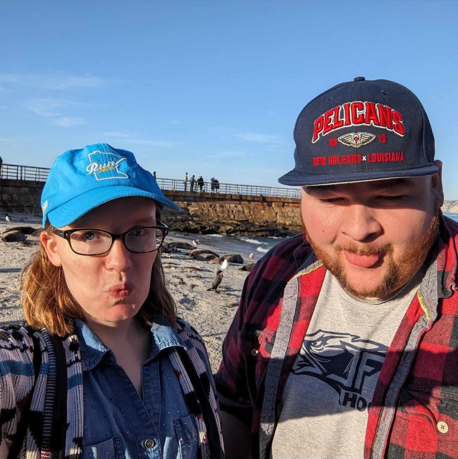 Blending in with the seals on the beach at Children's Pool: San Diego, CA
