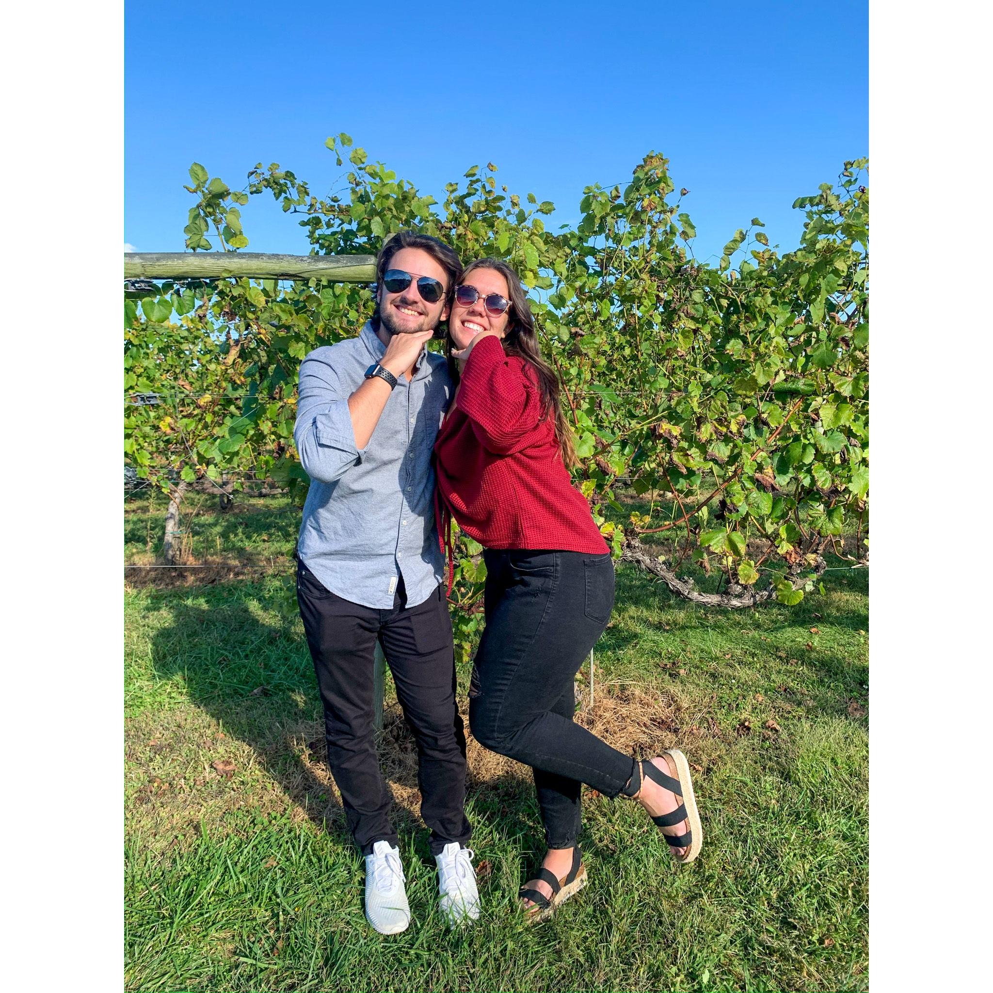 One of our first dates at Working Dog Winery