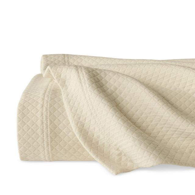 SFERRA Rombo Cotton Diamond Piqué Matelassé Coverlet, Full/Queen