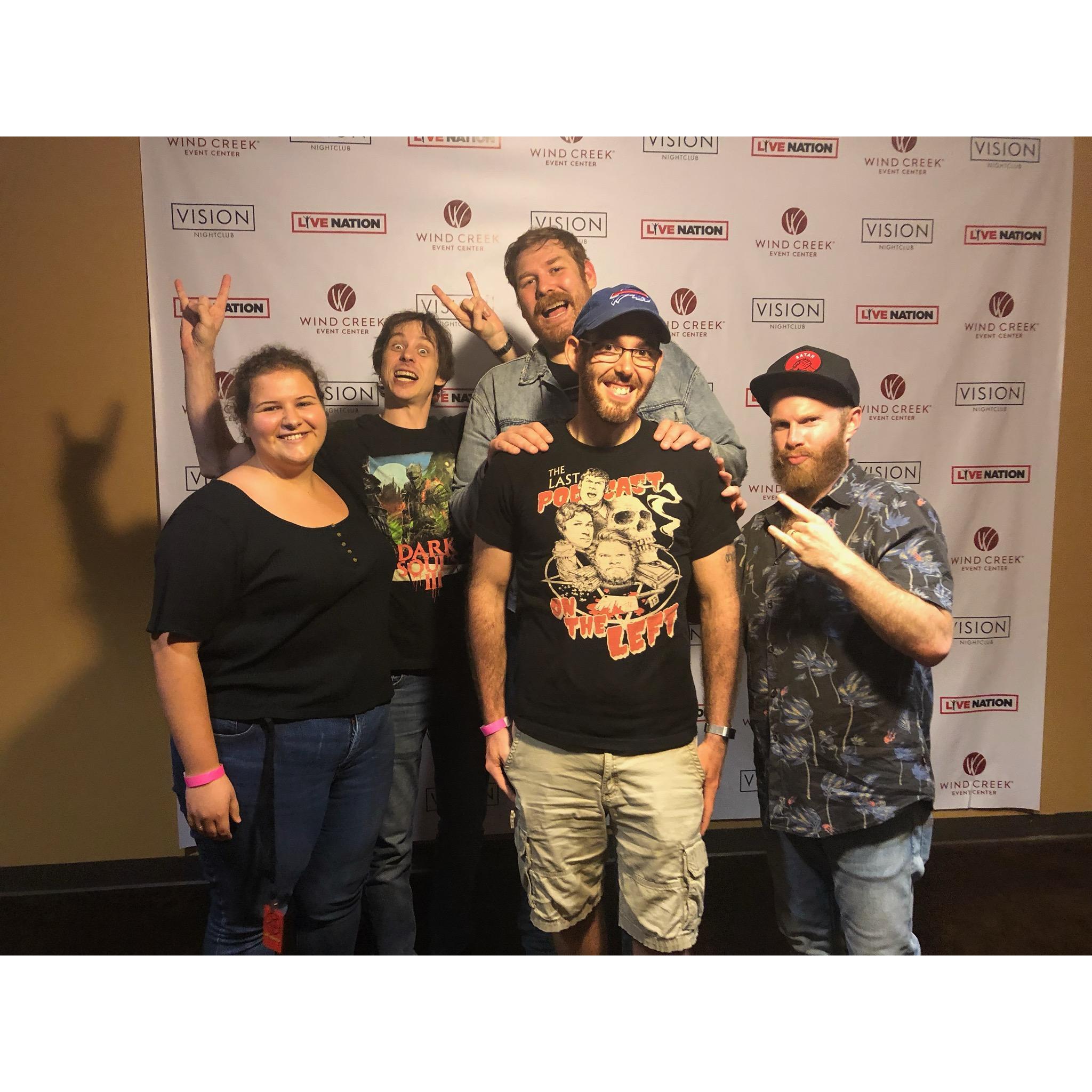 Nancy and Brendan with the Last Podcast on the Left!