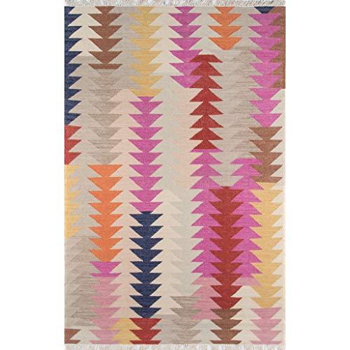 Momeni Rugs Caravan Collection, 100% Wool Hand Woven Transitional Area Rug, 5' x 7'6", Multicolor