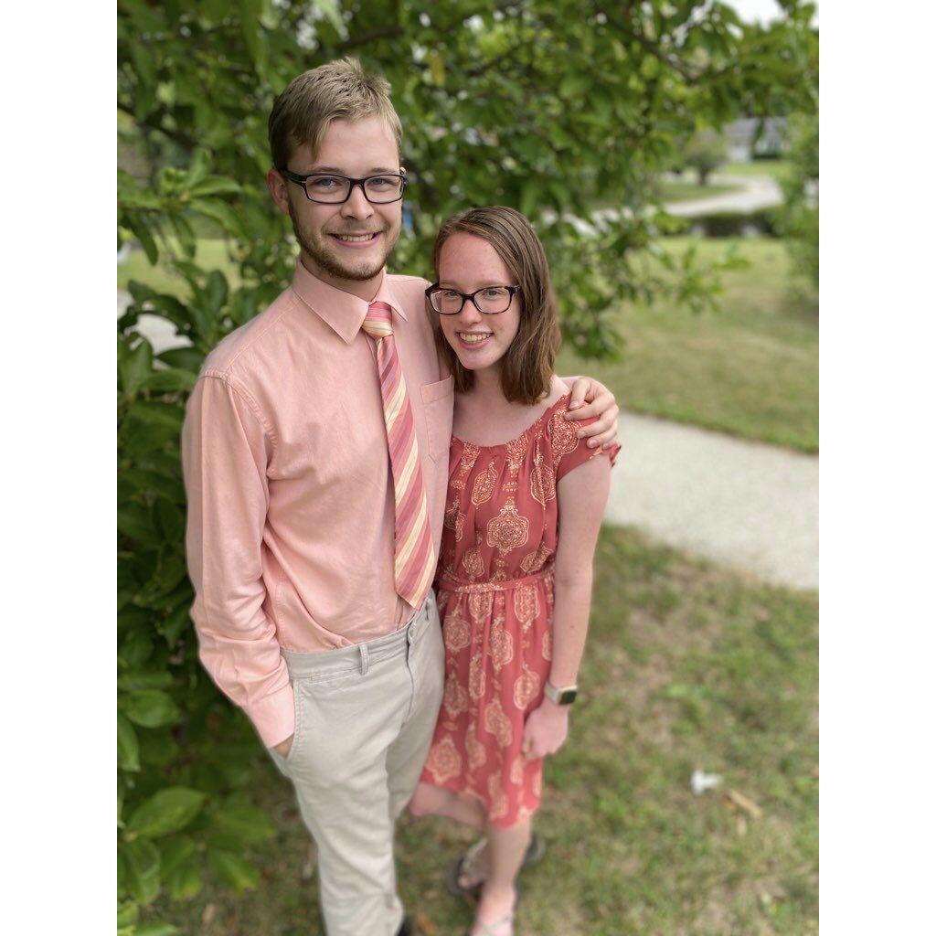 Sept 2020: We happened to match for church one Sunday and our friend Sarah Mangan took some pictures :)