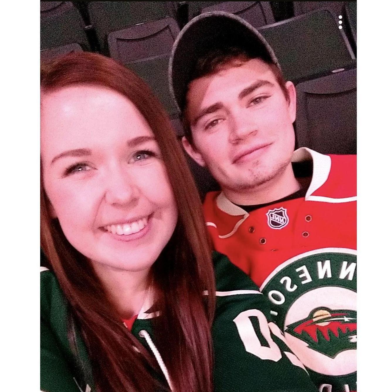 The beginning :)
Garrett's 1st MN Wild Game: January 2018