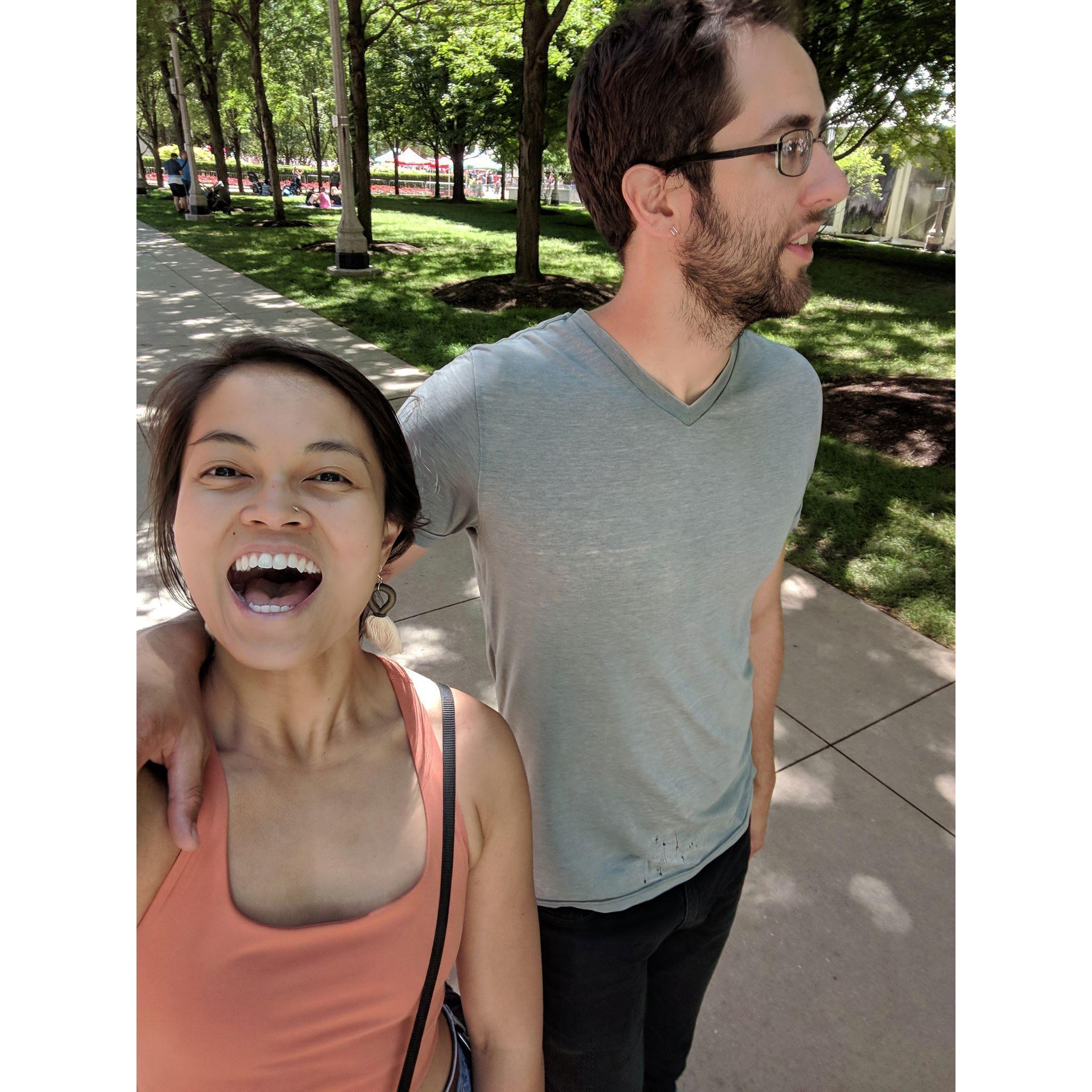 photo visual of our height difference, 2018