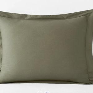 Classic Cool Cotton Percale Sham- Olive