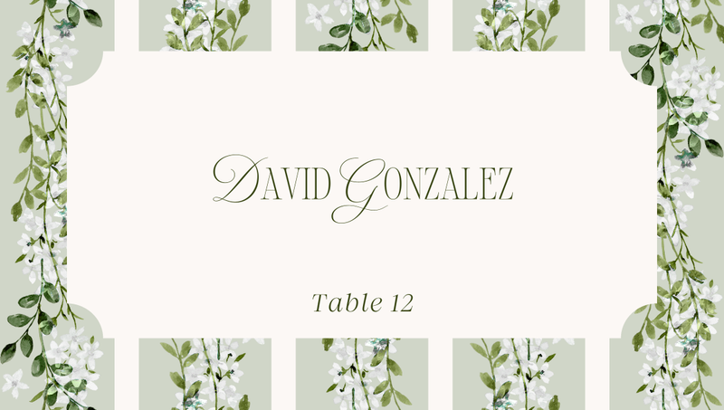 Daisi | Grassy Sage | Zola Wedding Place Cards