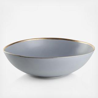 Addison Grey Gold Rim Serving Bowl