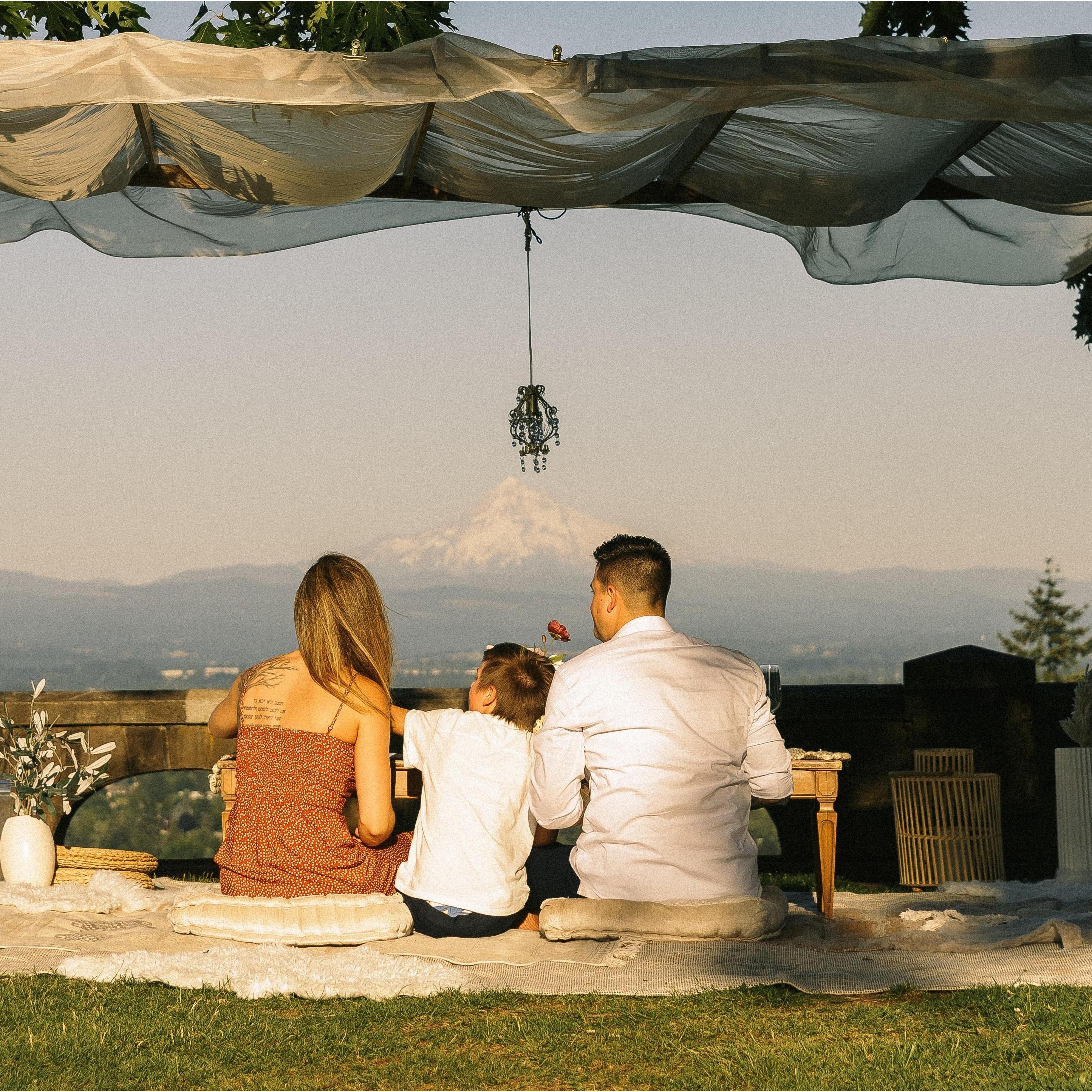 The incredible view of Mt. Hood while we enjoyed our special picnic Danny planned for us.