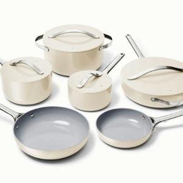 Ceramic Cookware & Minis Set | Nonstick Pots & Pans Set | Non-Toxic | Caraway