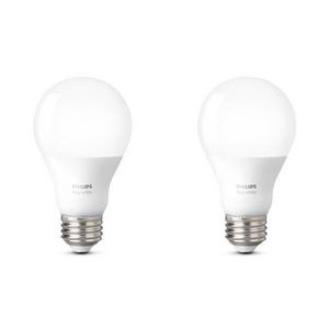 Philips Hue White A19 2-Pack 60W Equivalent Dimmable LED Smart Light Bulb (Works with Alexa, Apple HomeKit, and Google Assistant)