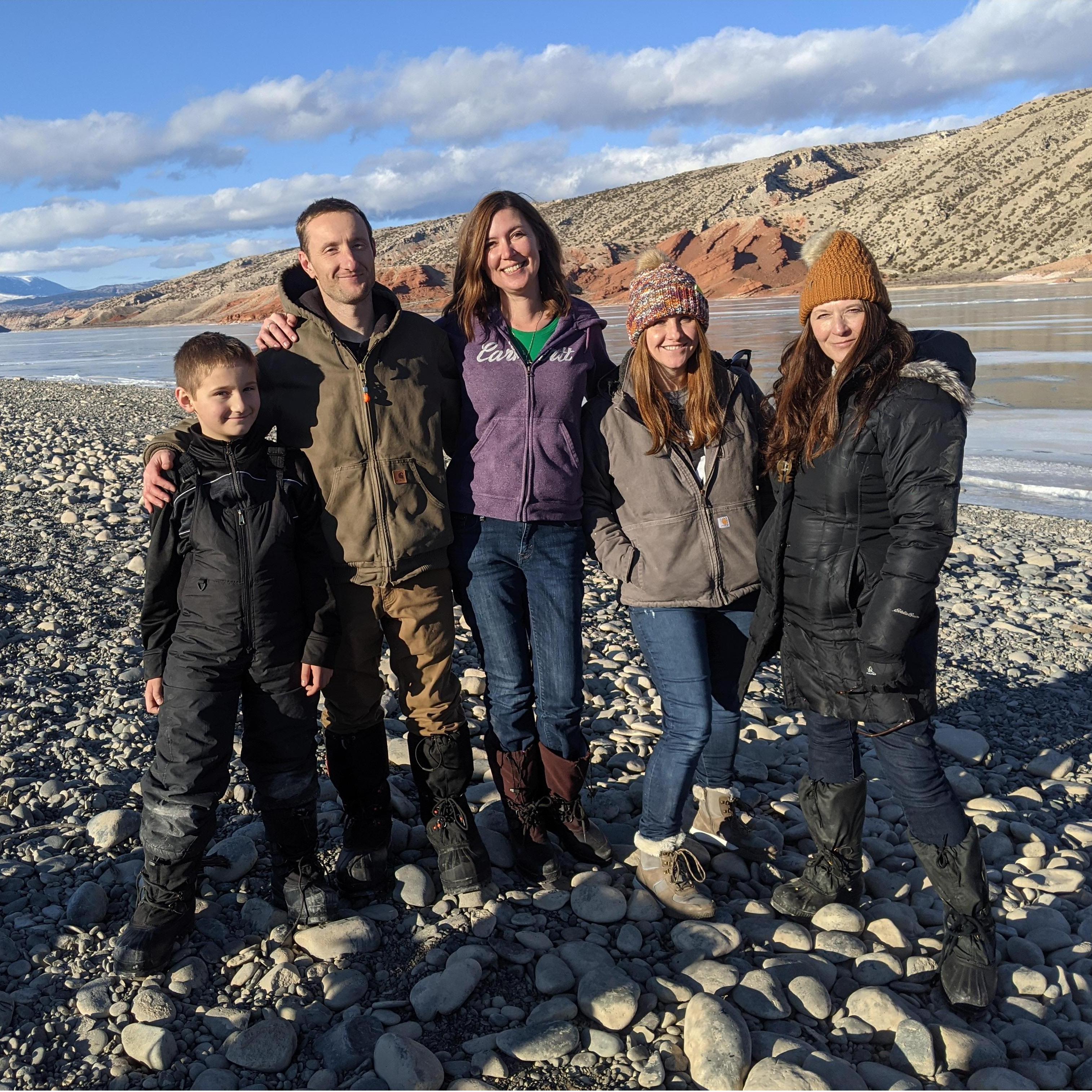 Megan's visit with mom and sis in Wyoming.  Family ice fish trip.