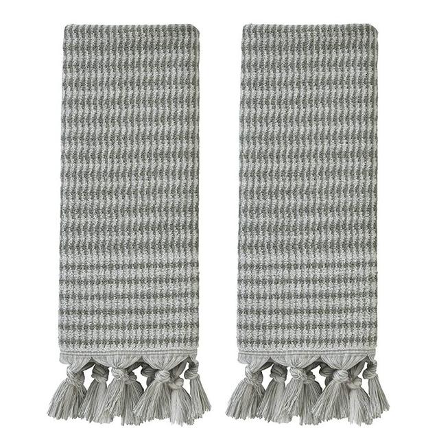 SKL Home Longborough 100% Turkish Cotton Hand Towel Set, 16x26, Sage