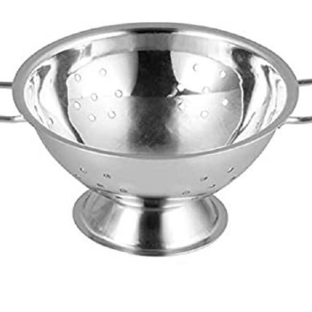 WINCO Mini Colander, 4-inch, Silver