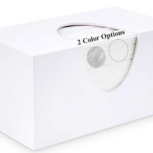 Tissue Box Cover Rectangle - Tissue Box Holder Rectangular - Compatible with Puffs - Acrylic White Bathroom Accessories Decor Tissue Holder for Vanity Organizer