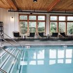 Relax at Adrifts heated saline pool, barrel sauna & firepit