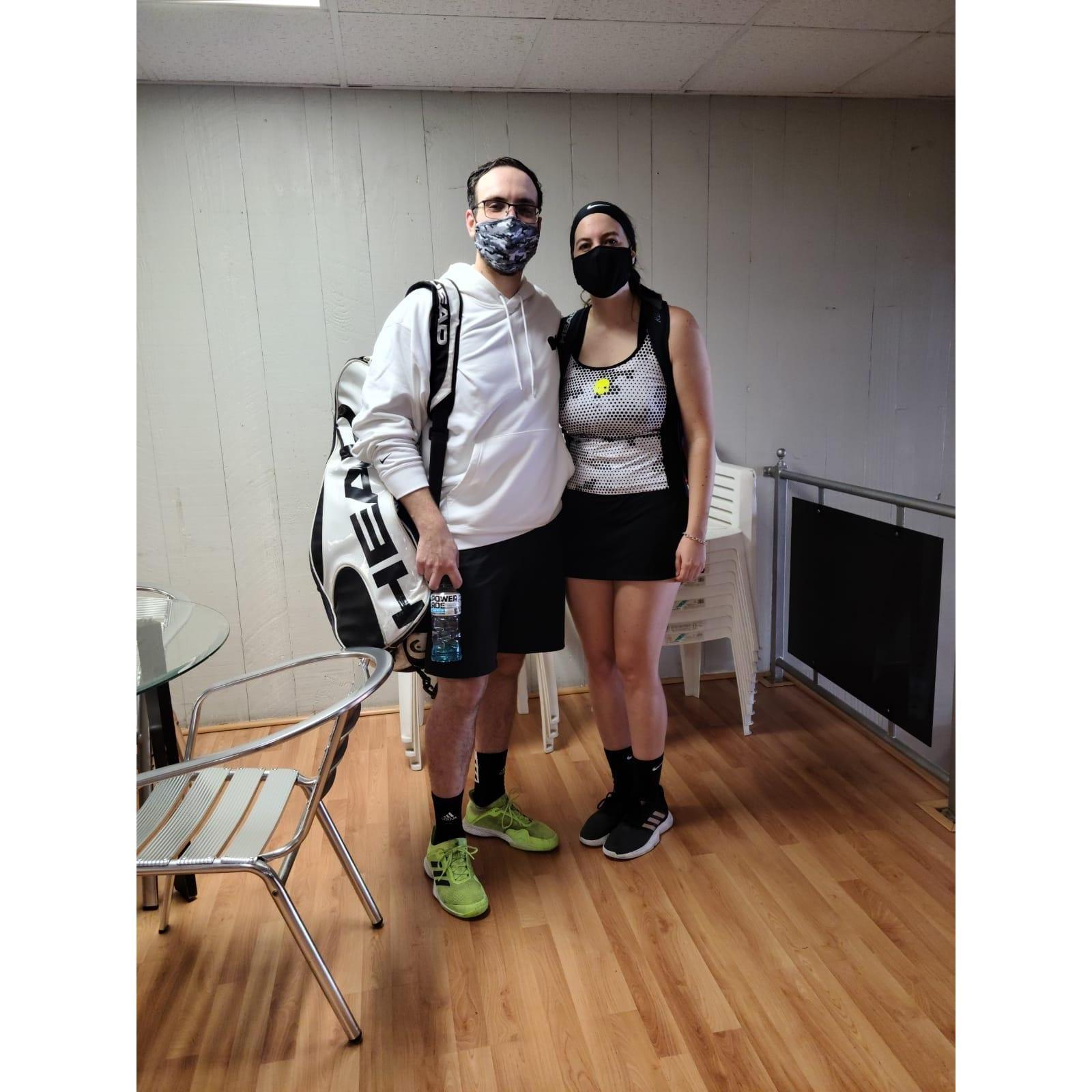 Just some fun masked tennis on Thanksgiving 2020.