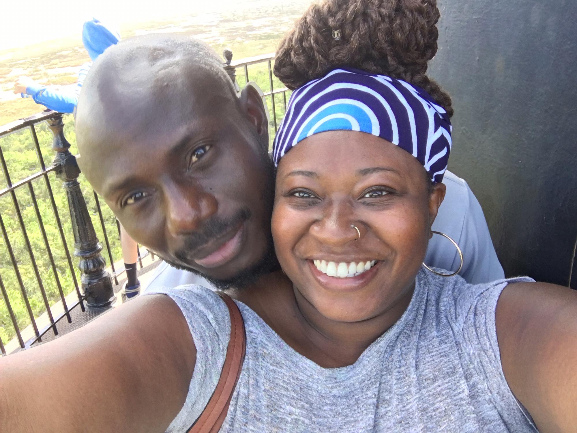 At the top of Cape Hatteras Lighthouse