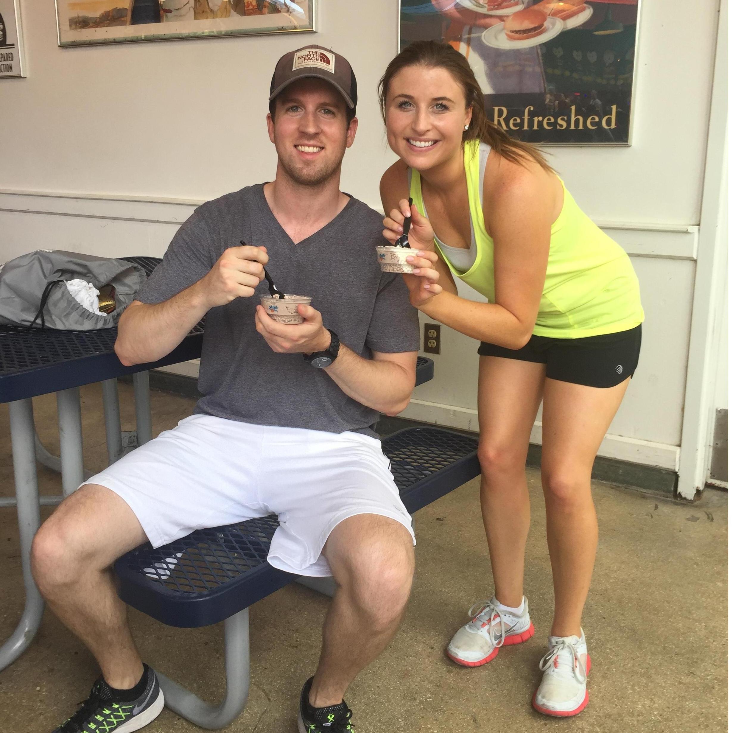 Attempting to cool off with some Dippin' Dots at Six Flags Fiesta Texas. Note to self, Texas amusement parks in the heat of summer will always be sweltering hot.