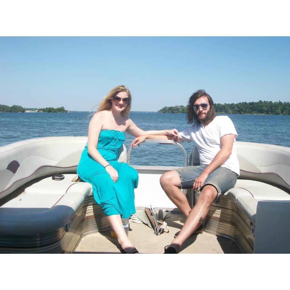 On the beautiful St. Lawrence! We were lucky to spend multiple summers at the cottage together.