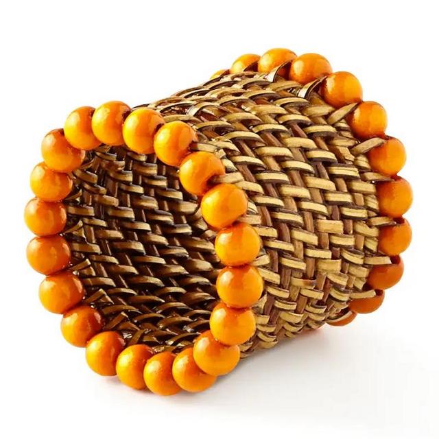 CalaisioFour Bead-Rimmed Napkin Rings