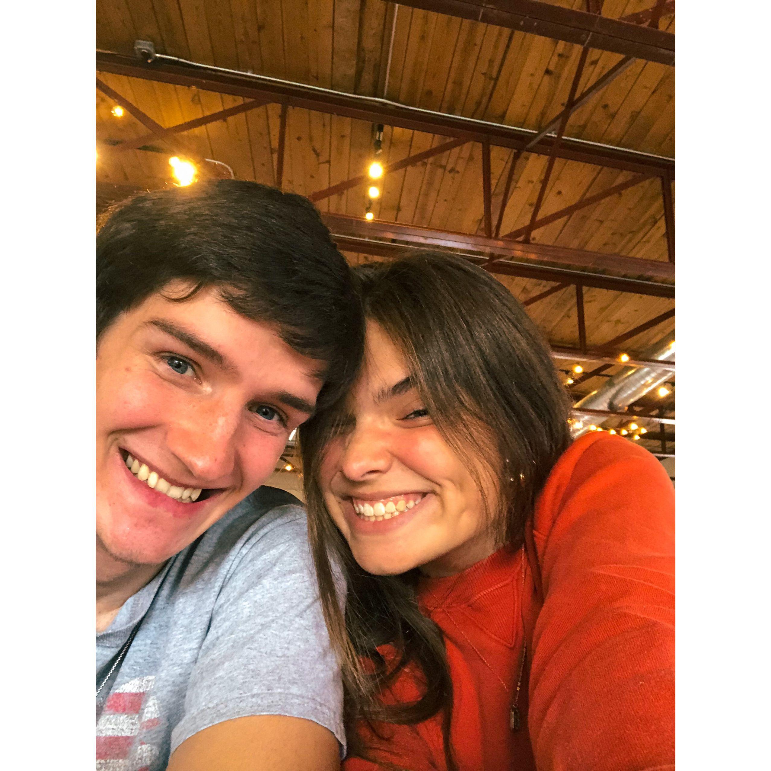 At a local coffee shop in Lynchburg