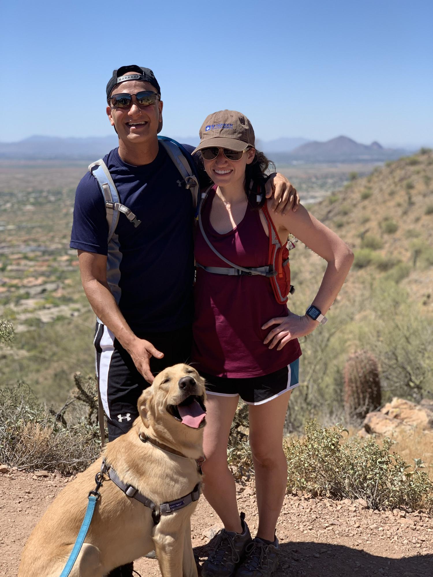 Even though James hates the heat, he was willing to endure it to be able to spend time with Jessica’s family in Arizona.