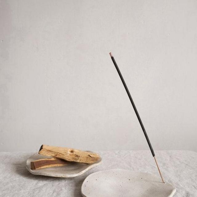 Palo Santo / Incense Holder handmade ceramic dish.