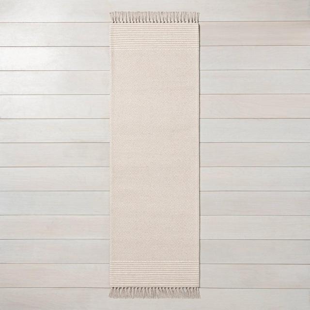 2'4" x 7' Textured Stripe Runner Twilight Taupe / Sour Cream - Hearth & Hand™ with Magnolia