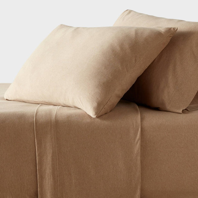 Full Cotton Jersey Sheet Set Brown Heather - Threshold™