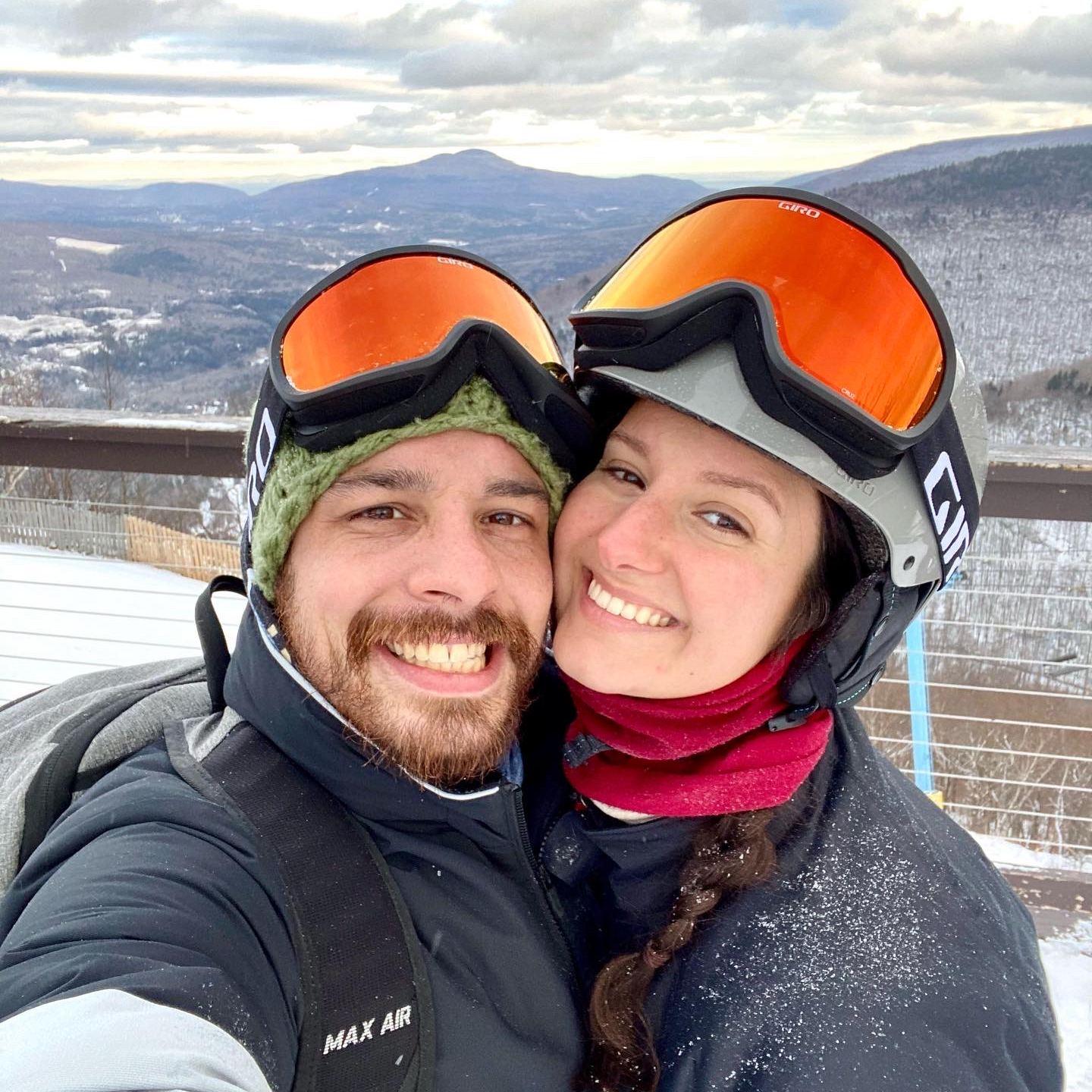 Thanks to Joe, Kat is a big fan of snow skiing now!