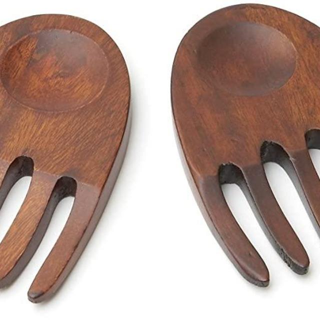 Woodard & Charles Wood Salad Hands, 6-Inch, Cherry