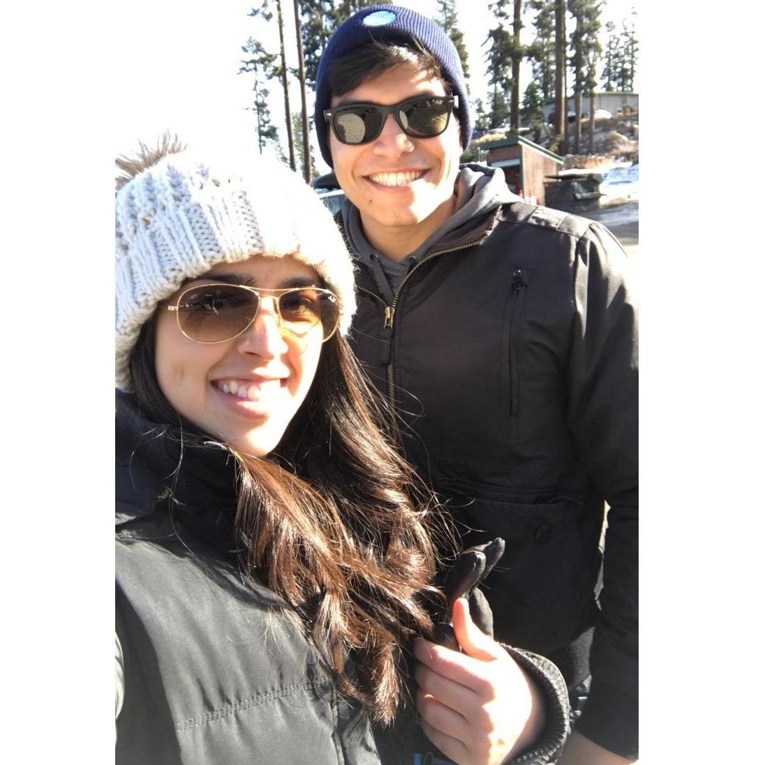 First time sledding and making snowmen together! *Lake Tahoe 2018*