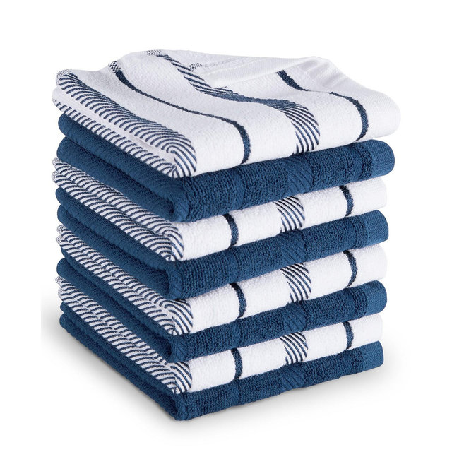 KitchenAid Albany Stripe Dishcloth Set, 8-Pack