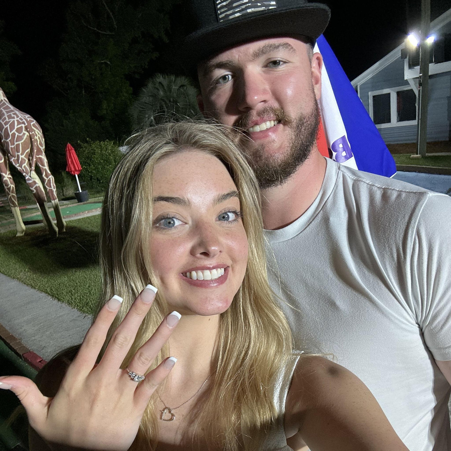Went celebratory mini golfing after getting engaged!