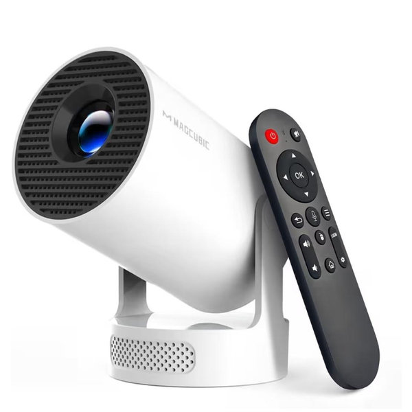 Magcubic Mini Projector with WiFi 6 and Bluetooth 5.4, Portable Projector 4K Support, 5W Soundbase Speaker, Auto Vertical Keystone 180°Rotatable Smart Proyector for Movie Home Outdoor