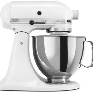 WHITE KitchenAid Artisan Series 5-qt Tilt-Head StandMixer - QVC.com