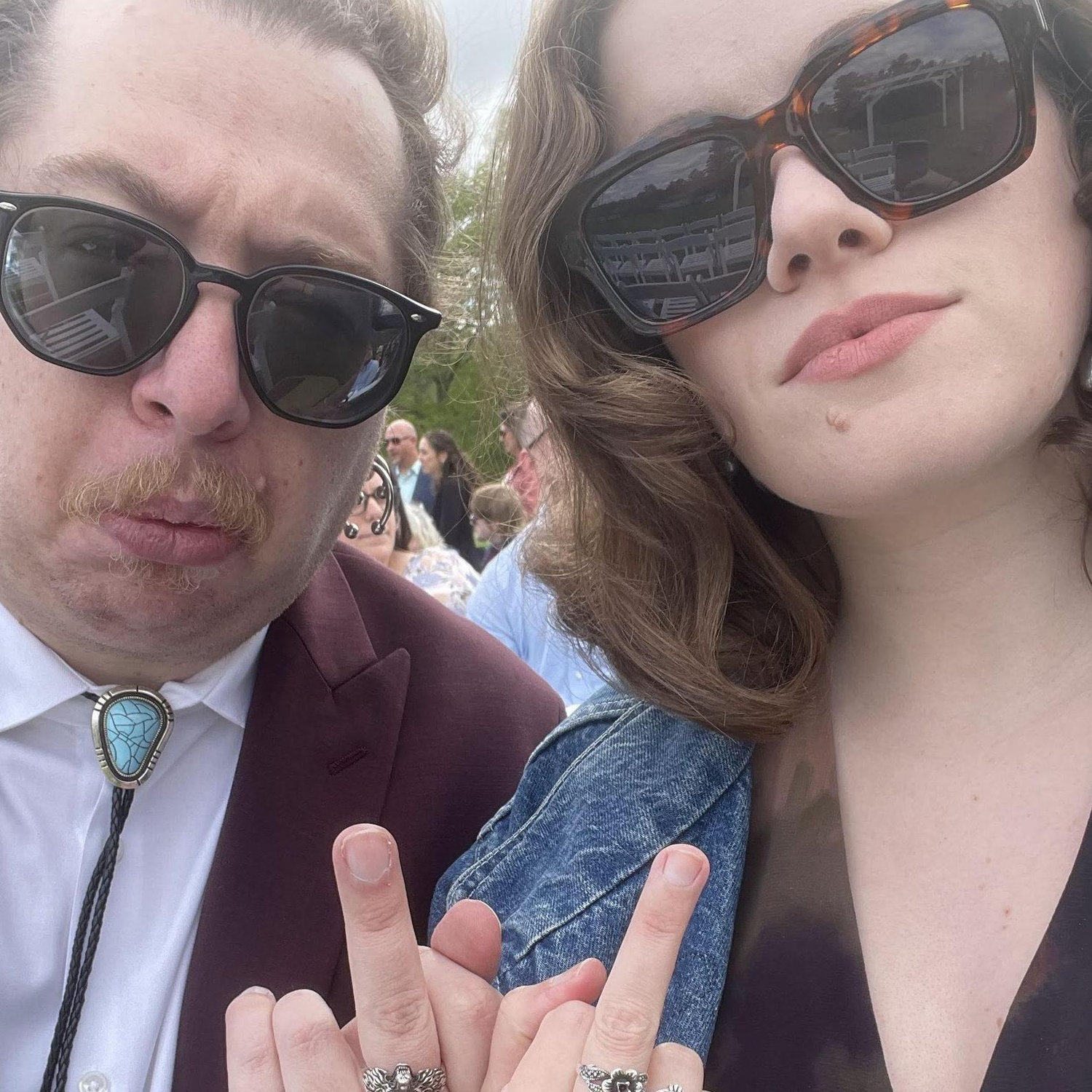 Apparently upon review of these photos flipping people off is a go to pose for us