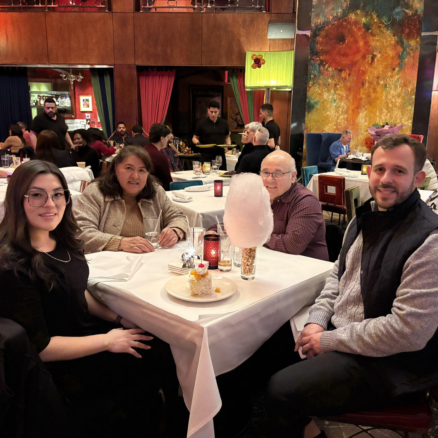 Dinner with Becky's parents right after the engagement