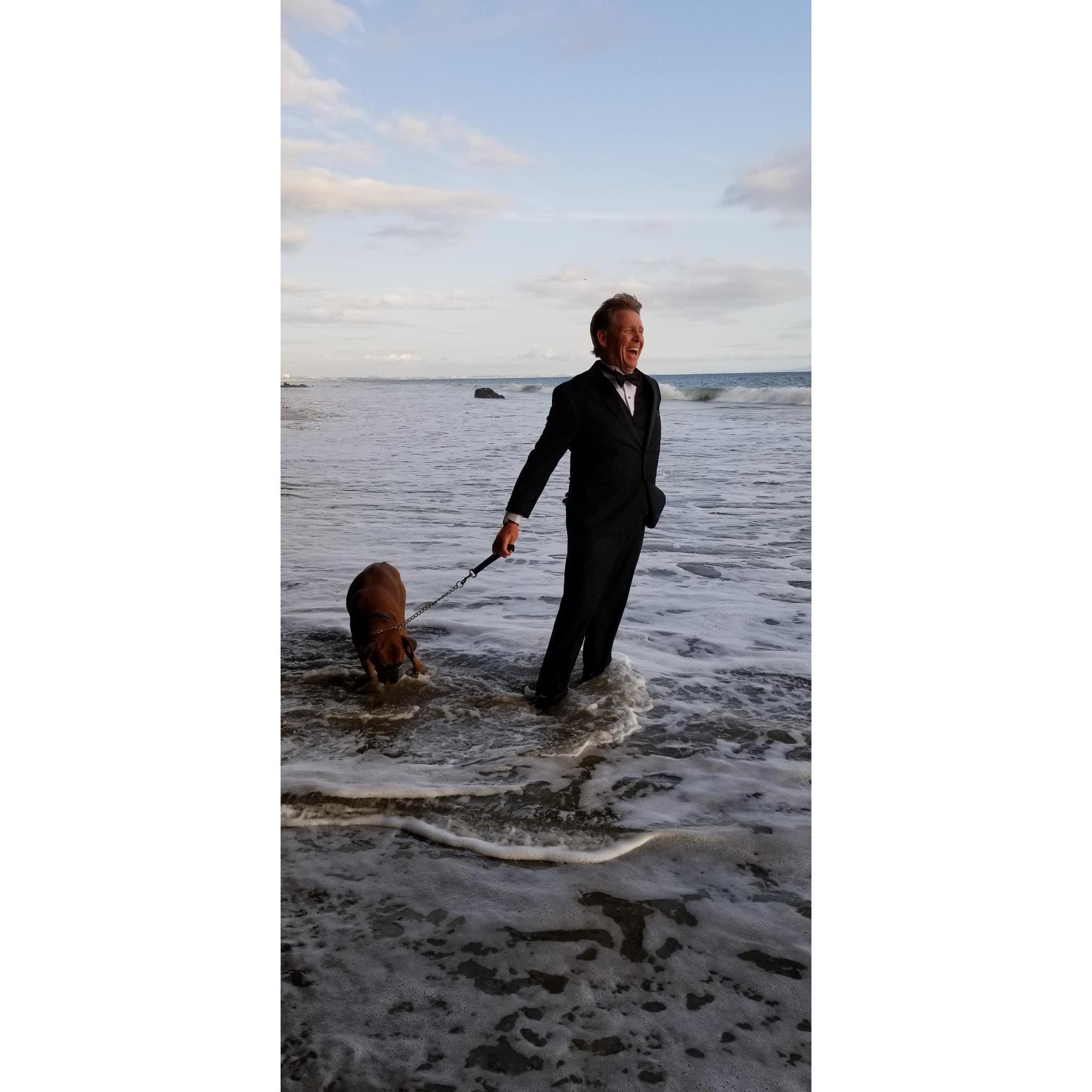 My handsome husband and our Sunny, waiting for me to join them.