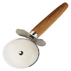 Rachael Ray Cucina Stainless Steel Pizza Cutter/Pizza Wheel - Acacia Wood Handle
