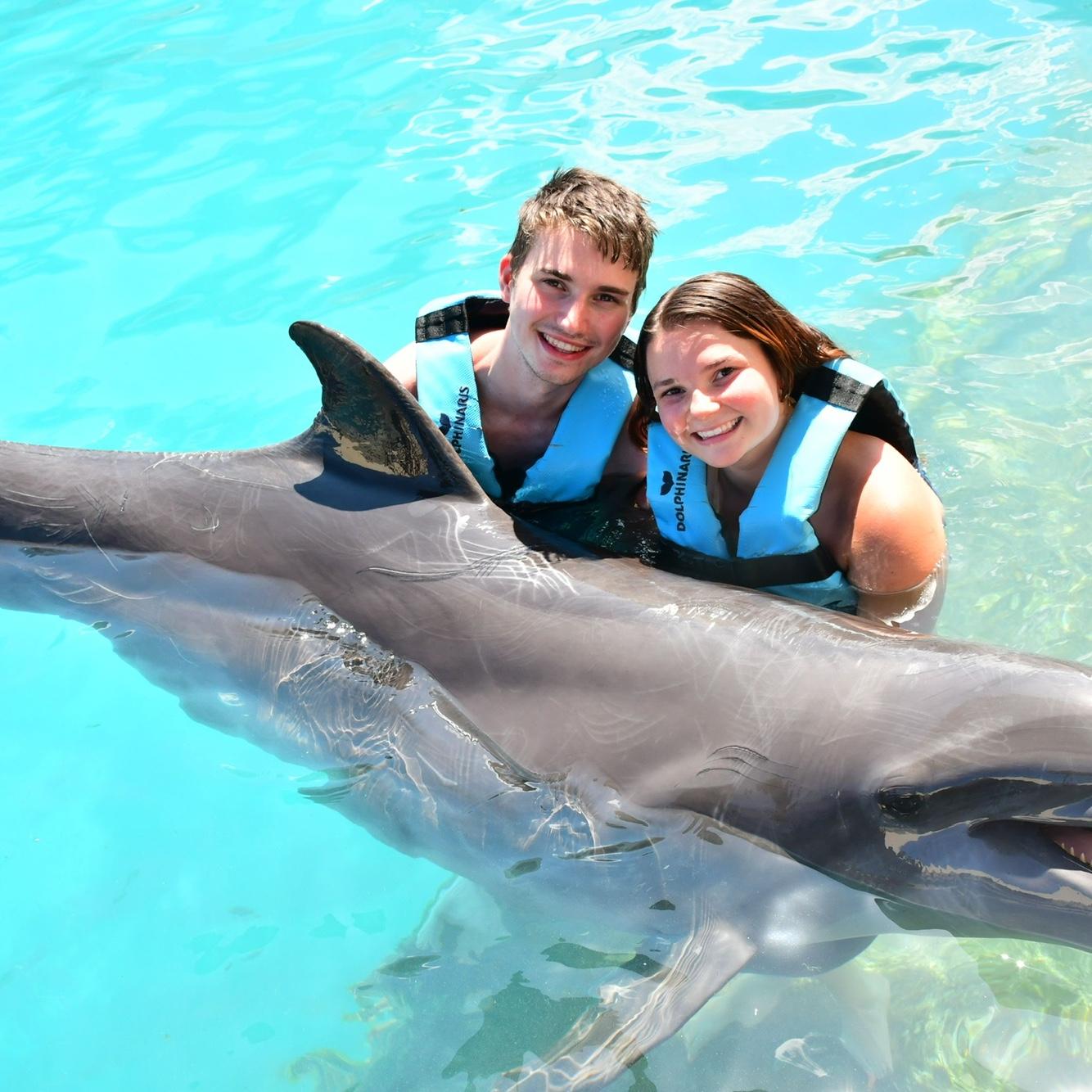 On our cruise to Mexico we got to swim with dolphins!