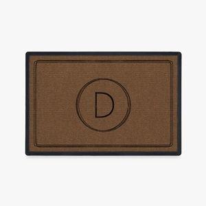 Infinity Monogram Black & Brown Washable Doormat | Ruggable
