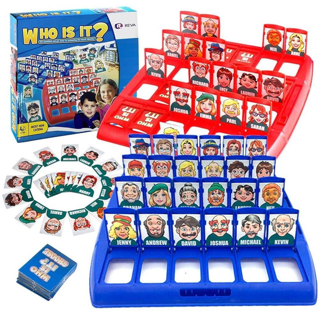 R REVA Who is It? - Classic Family Guessing Board Game for Kids & Adults, Fun Puzzle Game for Travel, Parties & Game Night