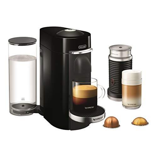 Nespresso by De'Longhi ENV155BAE VertuoPlus Deluxe Coffee and Espresso Machine Bundle with Aeroccino Milk Frother by De'Longhi, Black