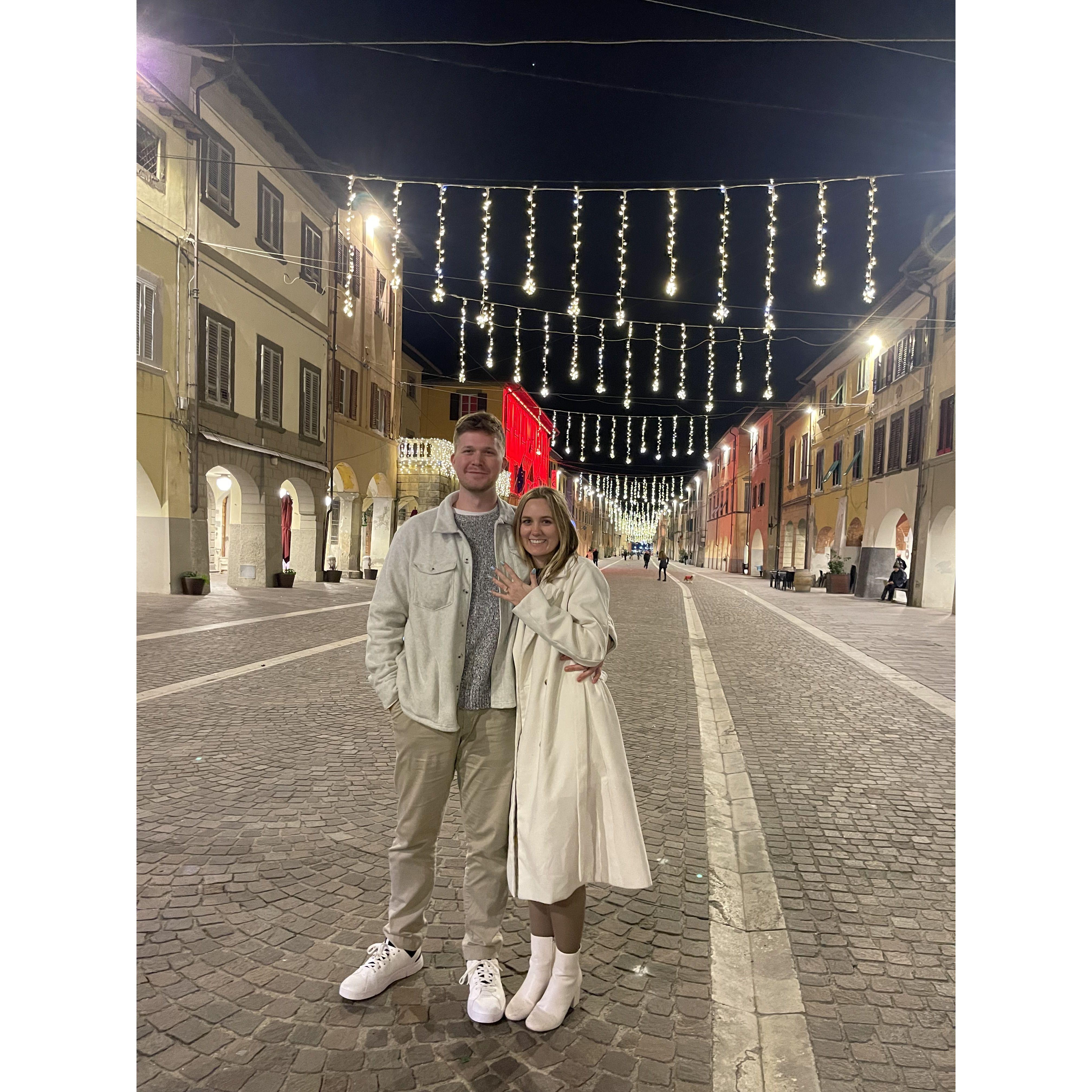 When we got engaged in Cascina, Italy!