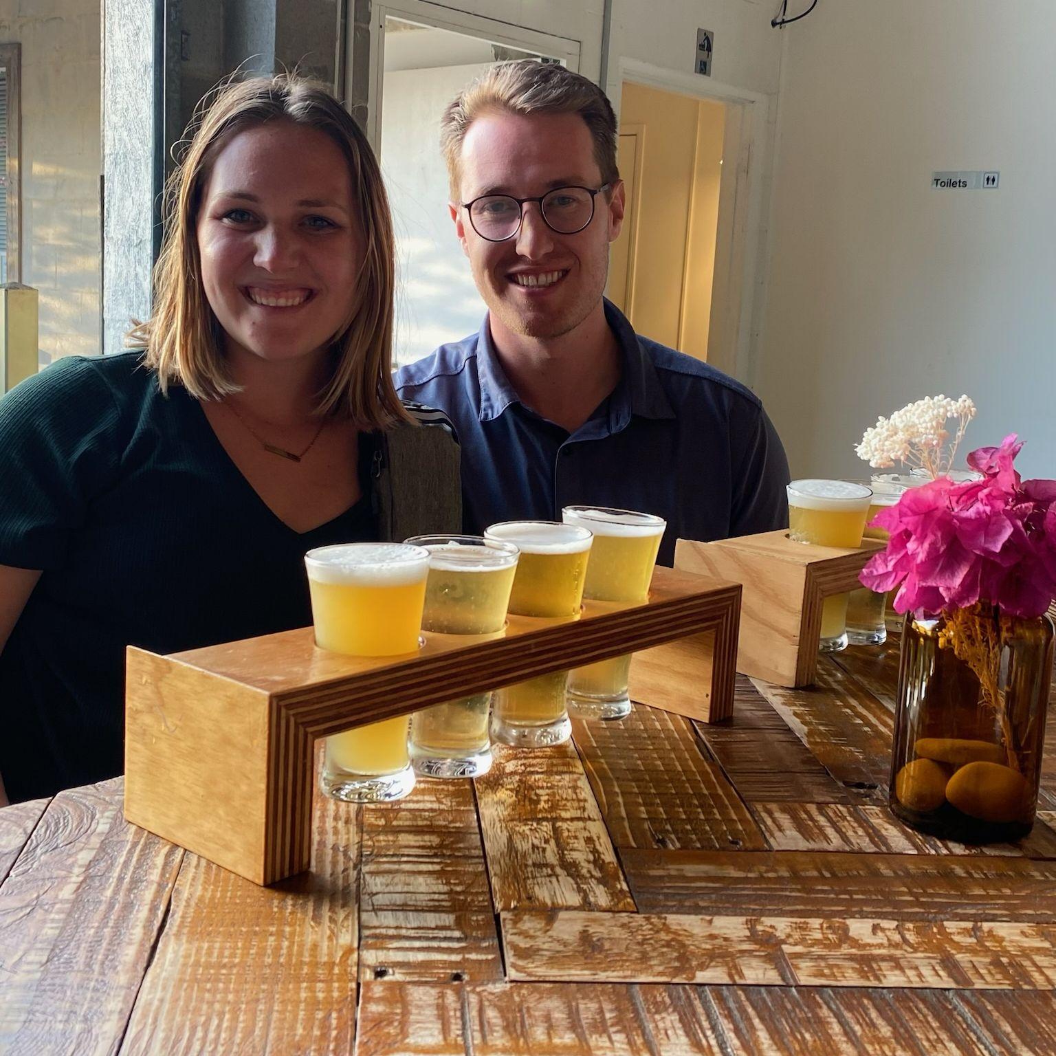 September 2023: Sampling beers in Byron Bay, Australia